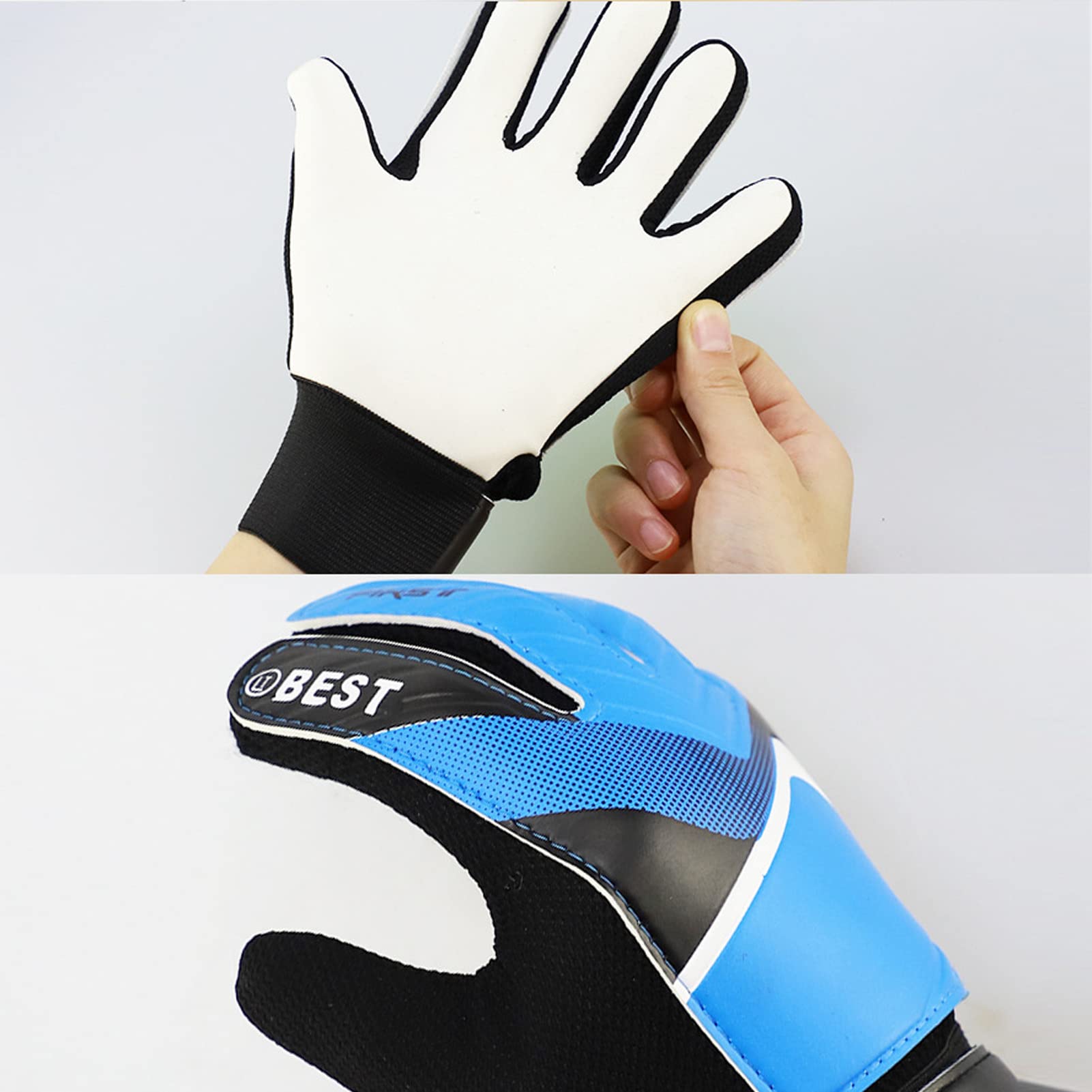 cardyven Children Goalkeeper Gloves, 2PCS Football Goalkeeper Protective Gloves for Matches or Training (6#)