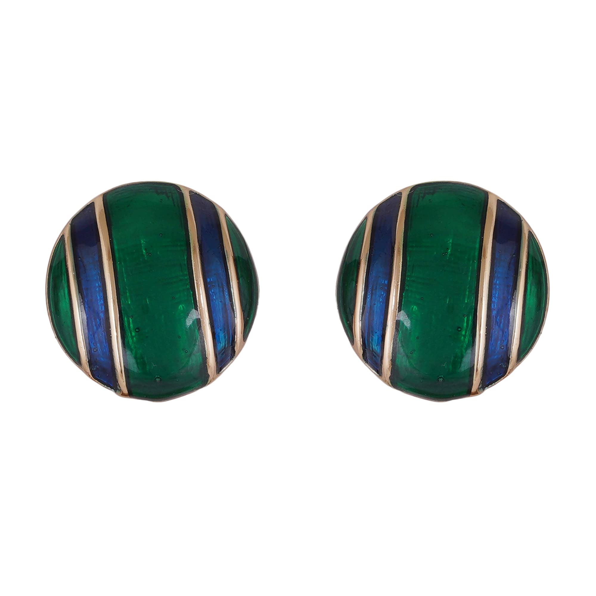 SUNDARA JEWELS Womens Metal Mayur Color Inspired Green & Blue Tops Earring - Free Size (Style: Style6) (B0CRTW81Y2) Amazon Price History, Amazon Price Tracker