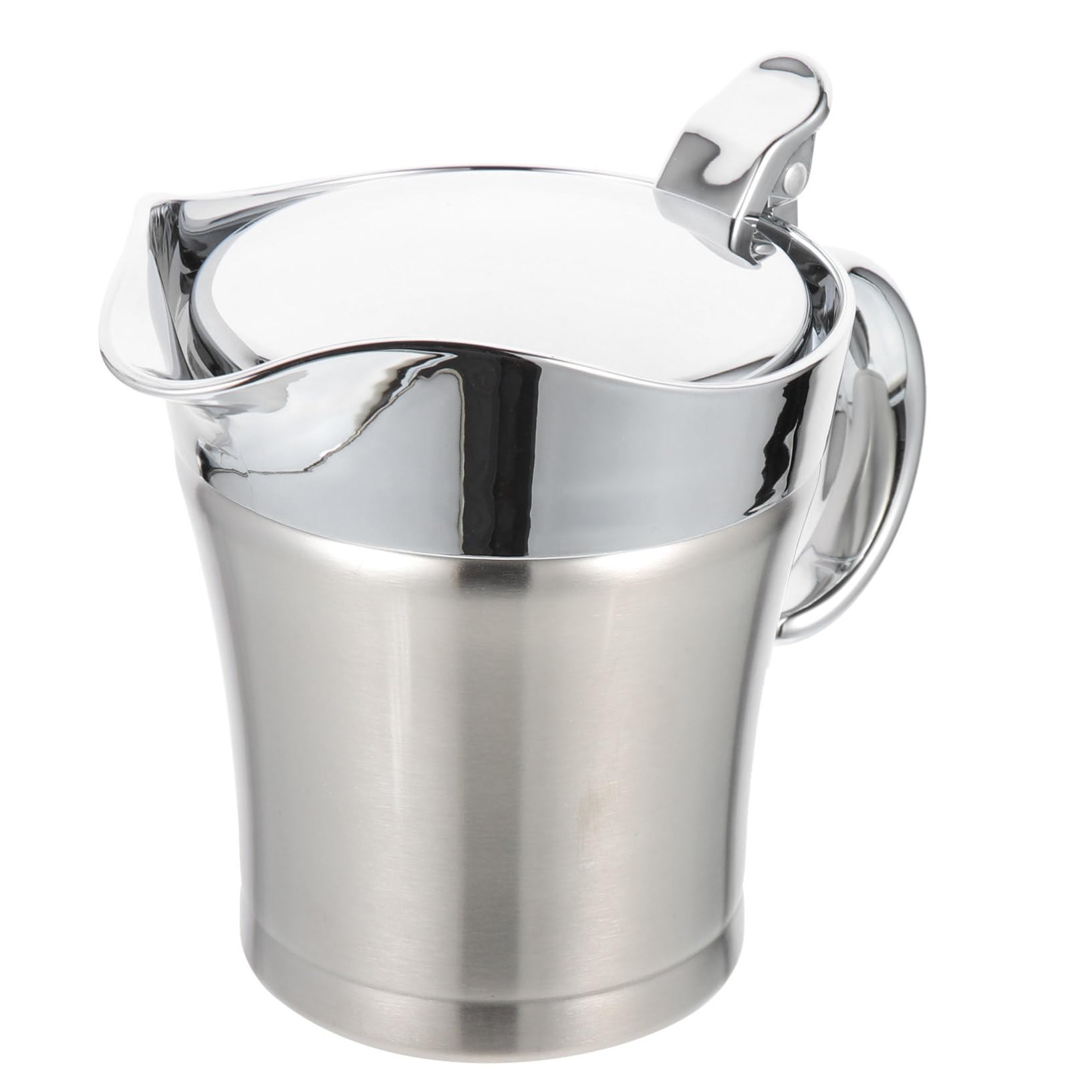 Salsera de Acero Inoxidable 304 de 500 Ml, Dispensador Anti-goteo para Salsa y Aderezos, Apto para Uso Doméstico y Servir en Mesa, Adecuado para Ensaladas y Condimentos