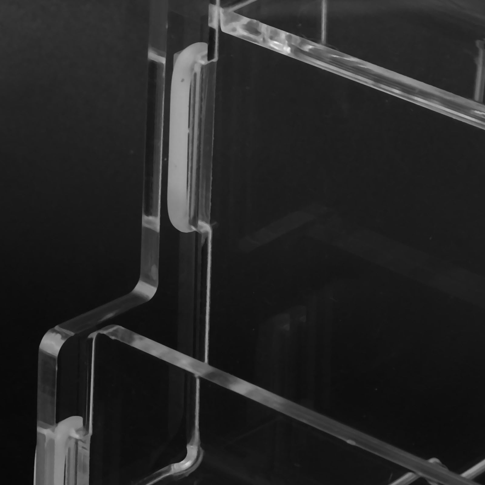Expositor de Tarjetas de Acrílico Vertical de 3 Niveles para Mesa
