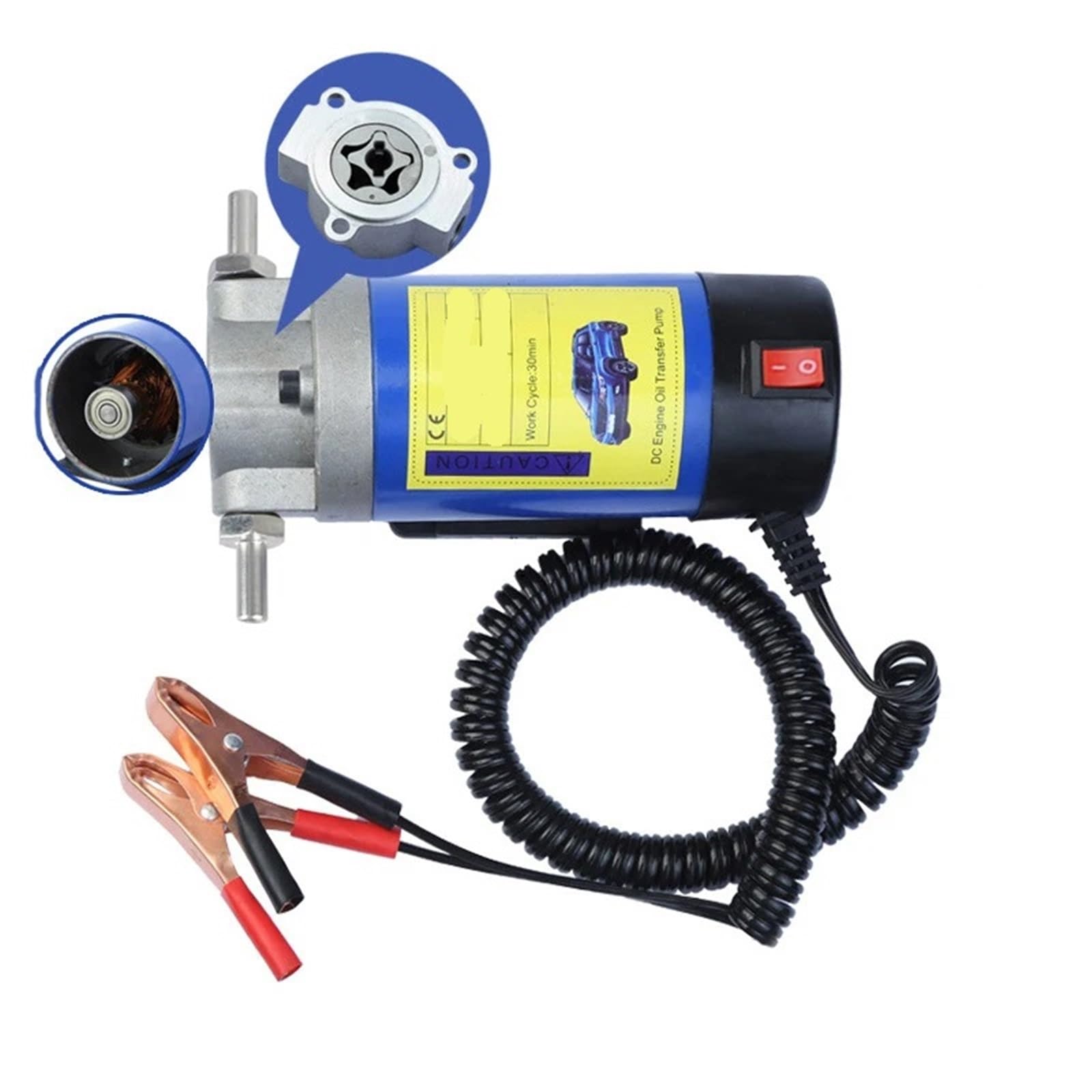 Pompa dell'olio Pompa elettrica portatile per trasferimento olio Estrattore carburante/diesel per auto, barca, motore - Strumento sifone con spegnimento automatico Extractor Aspirazione Della(24V)