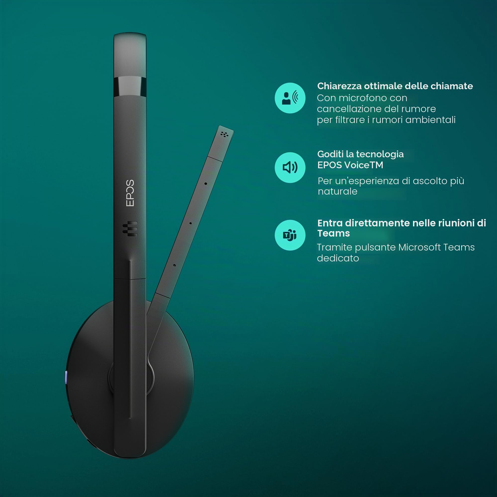 EPOS | SENNHEISER ADAPT 260 Headset Wireless Headband Bluetooth Office/Call Centre Black