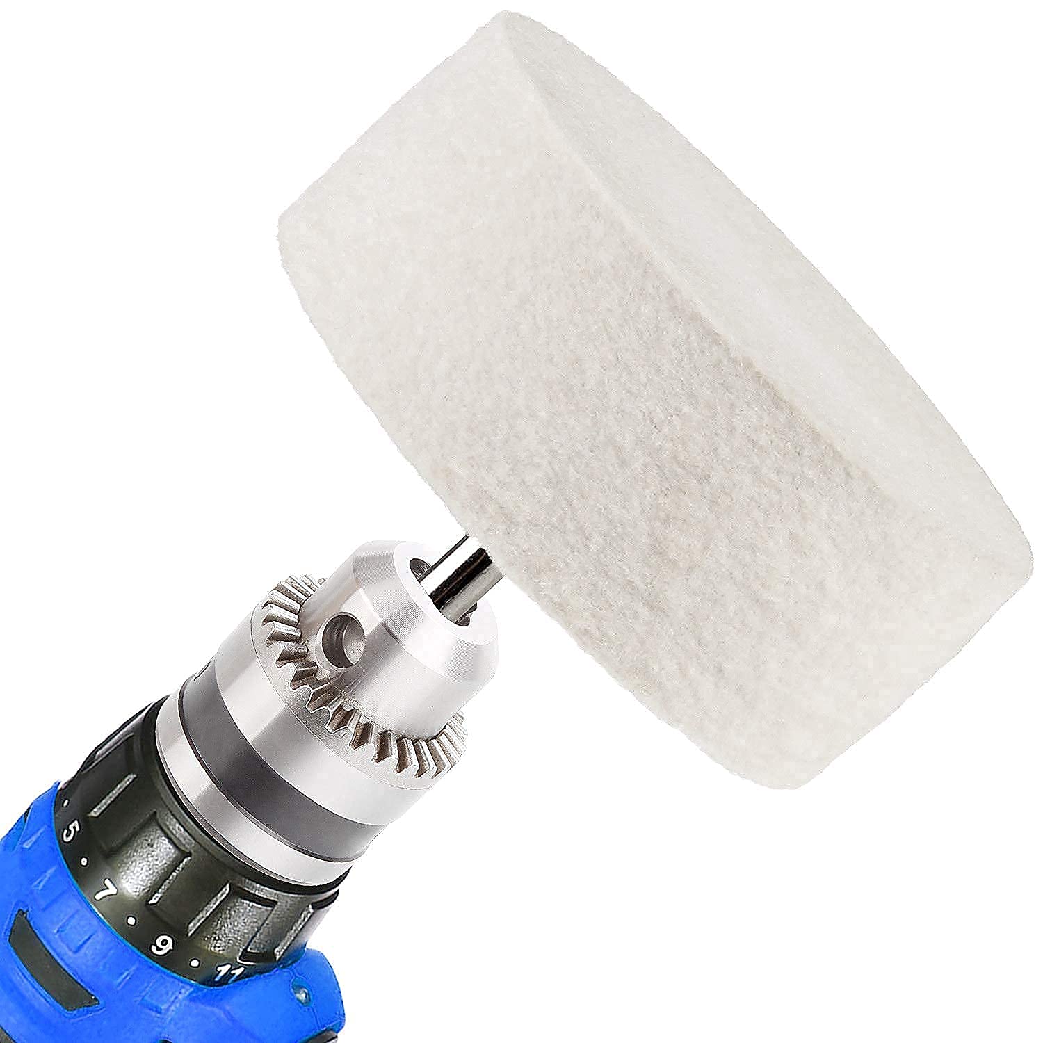 Snapklik.com : Luo Ke 3 Wool Felt Buffing Wheel, 1/4 Shank Compressed ...
