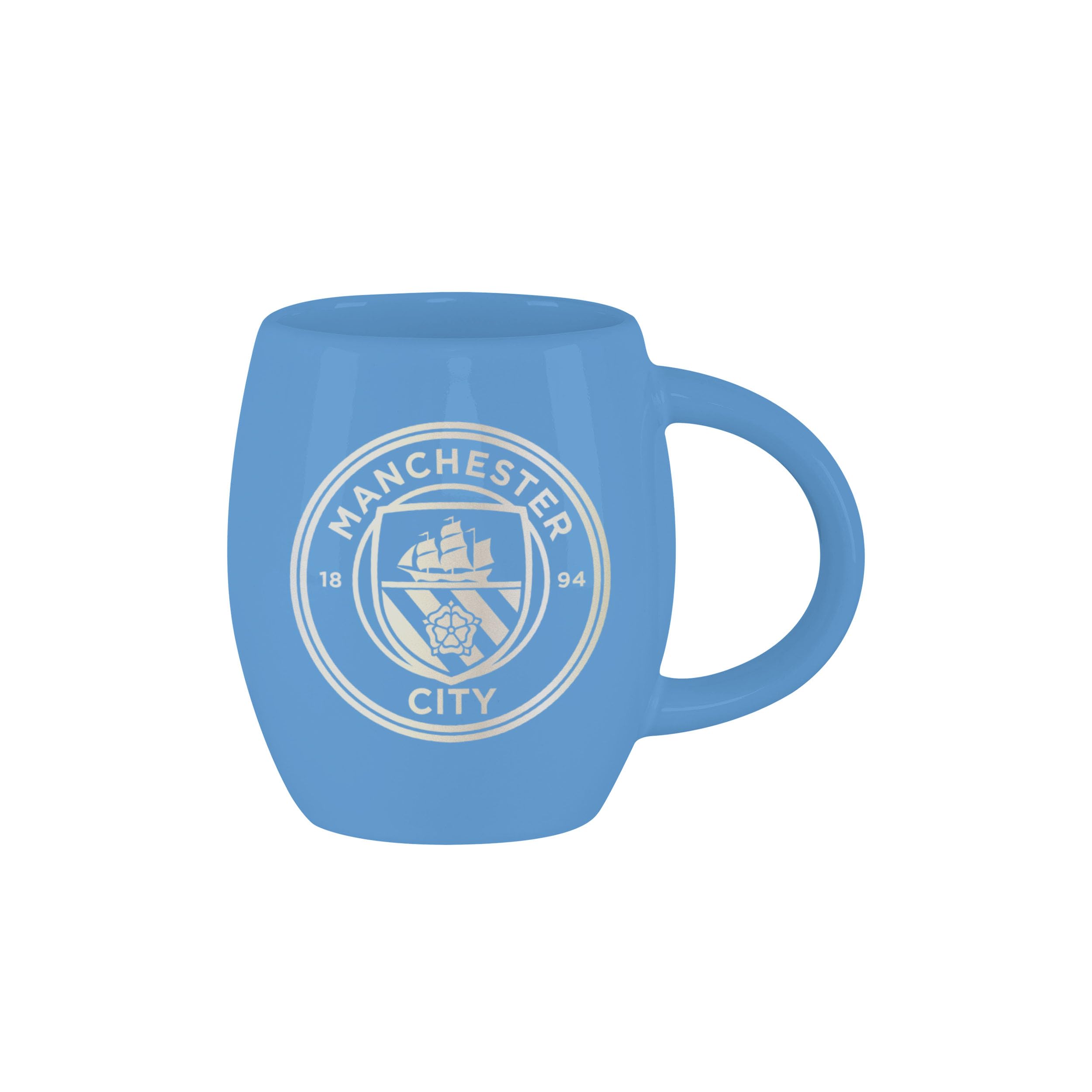 FOCO Officially Licensed Manchester City FC Metallic Slogan Tea Tub Mug