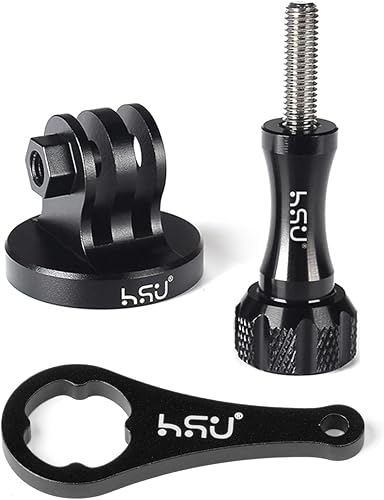 HSU Soporte de trípode GoPro de aleación de aluminio con tornillo de pulgar de aluminio para GoPro Hero 11, 10, 9, 8, 7, 6, 5, 4, 3+, 3, 2, 1 HD,