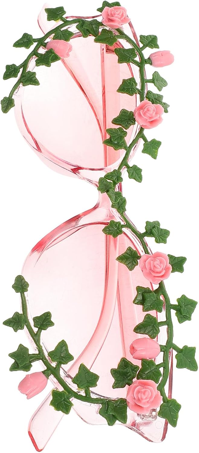 Flower Sunglasses for Women Rose Frame Floral Party Glasses Trendy Simulation Flower Eyewear Fashionable Novelty Sunglasses for Beach and Dance Events