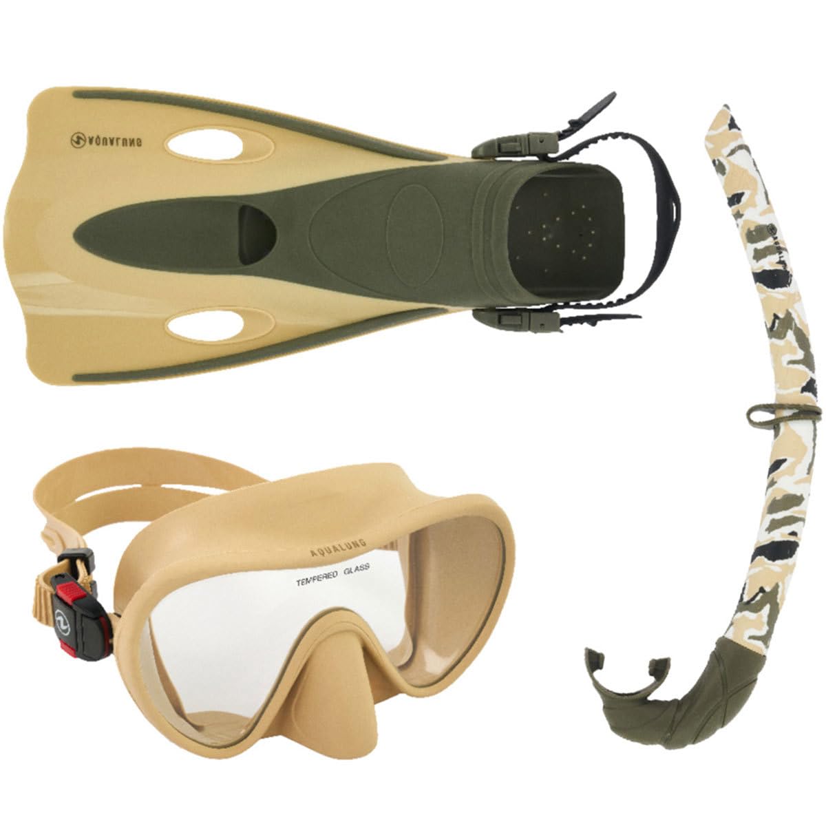 Aqualung Nabul Snorkeling Set - Black, Large/X-Large