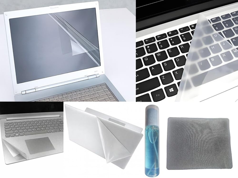 Anjo 6 in 1 Combo of 15.6 Inch & 16:9 Display Aspect Ratios Laptop Screen Protector, KeySkin, Body Lamination Trackpad & Lid (Transparent), Mouse Pad & Cleaner — Amazon image 7