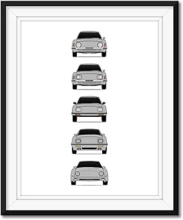 Studebaker Avanti Generations Inspired Poster Print Wall Art Handmade Decor of the History and Evolution of the Studebaker Avanti (Unframed)