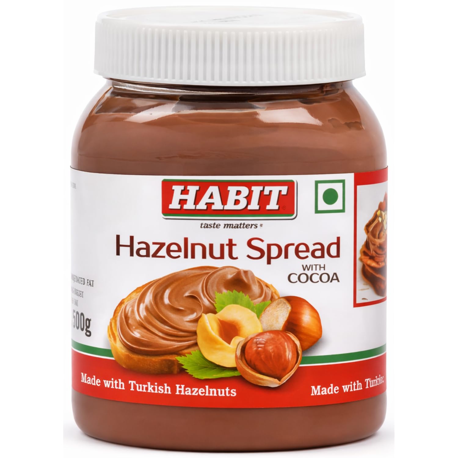 Habit Hazelnut Spread with Cocoa – Pack of 1 x 500g | Creamy & Delicious | Perfect for Desserts, Baking, Milkshakes & More-image-7