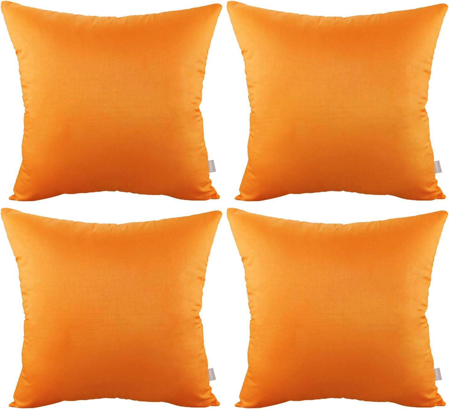 Thmyo 4-Pack 100% Cotton Comfortable Solid Decorative Throw Pillow Case Square Cushion Cover Pillowcase Sublimation Blank Halloween DIY Throw Pillow