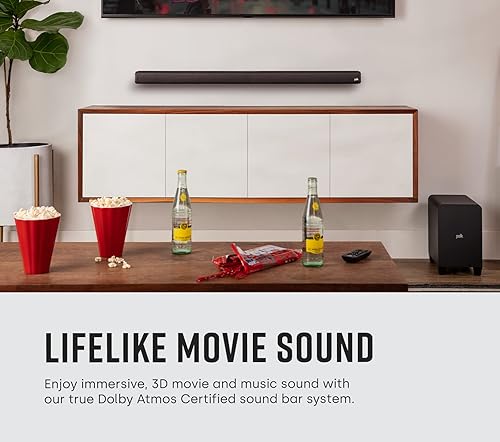 Miniatura 2 de Polk Audio - Signa S4 - Barra de sonido ultrafina para televisores con subwoofer inalámbrico, sonido envolvente Dolby Atmos 3D, compatible con