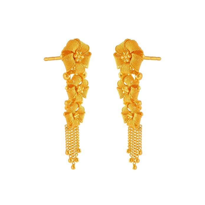 Gold jhumka designs from pc chandra Clearance