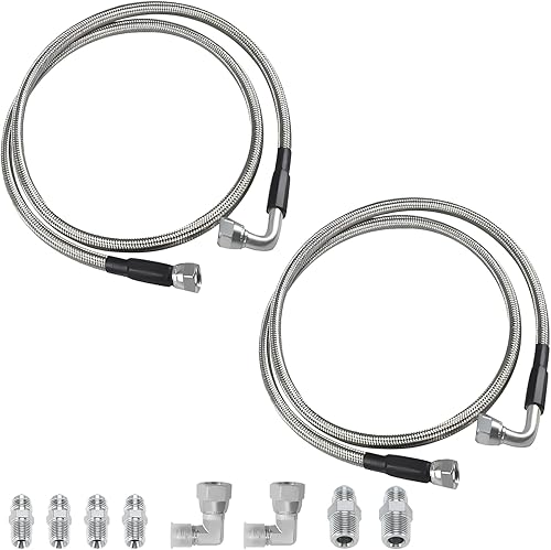 6AN 52 pulgadas SS flexible trenzado transmisión nevera manguera accesorios compatibles con Chevy Ford Mopar GM GMC Buick Cadillac coches y camiones