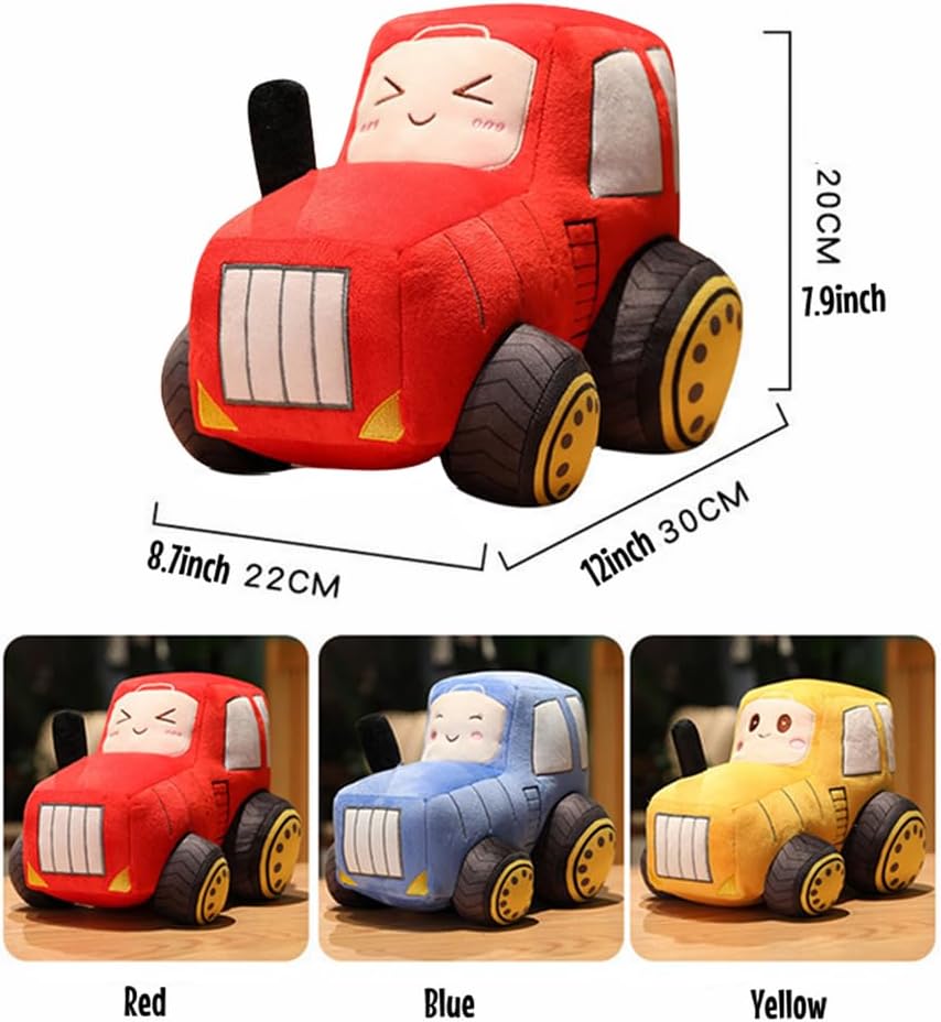 XIYUAN (12Inch Car Plush TruckToy Soft Stuffed Car Plush Pillow Toy Cute Simulation Car Toy Doll Gifts for Boys Kids (Red)