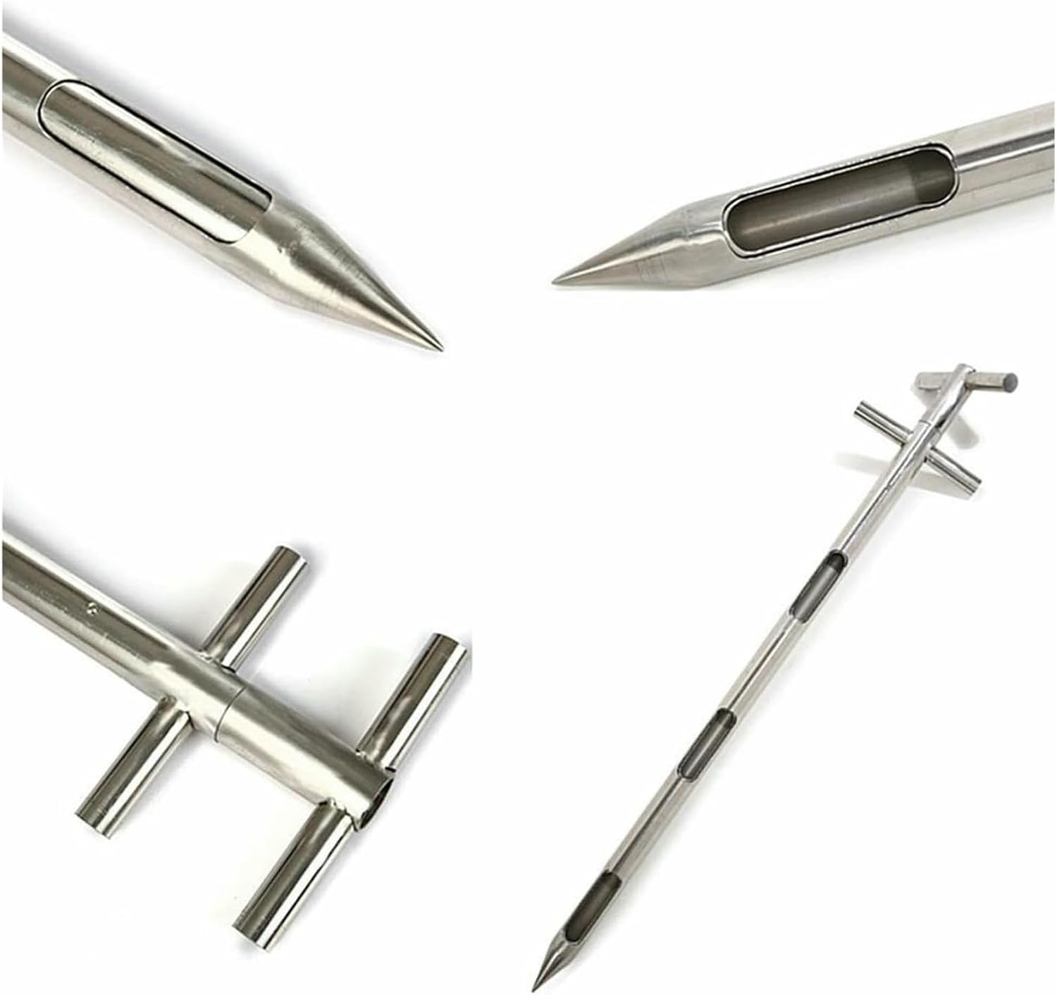 Grain Probe Sampler - Stainless Steel Three Zone Powder Sampler for High-Precision Grain and Powder Sampling in Agricultural Research~/