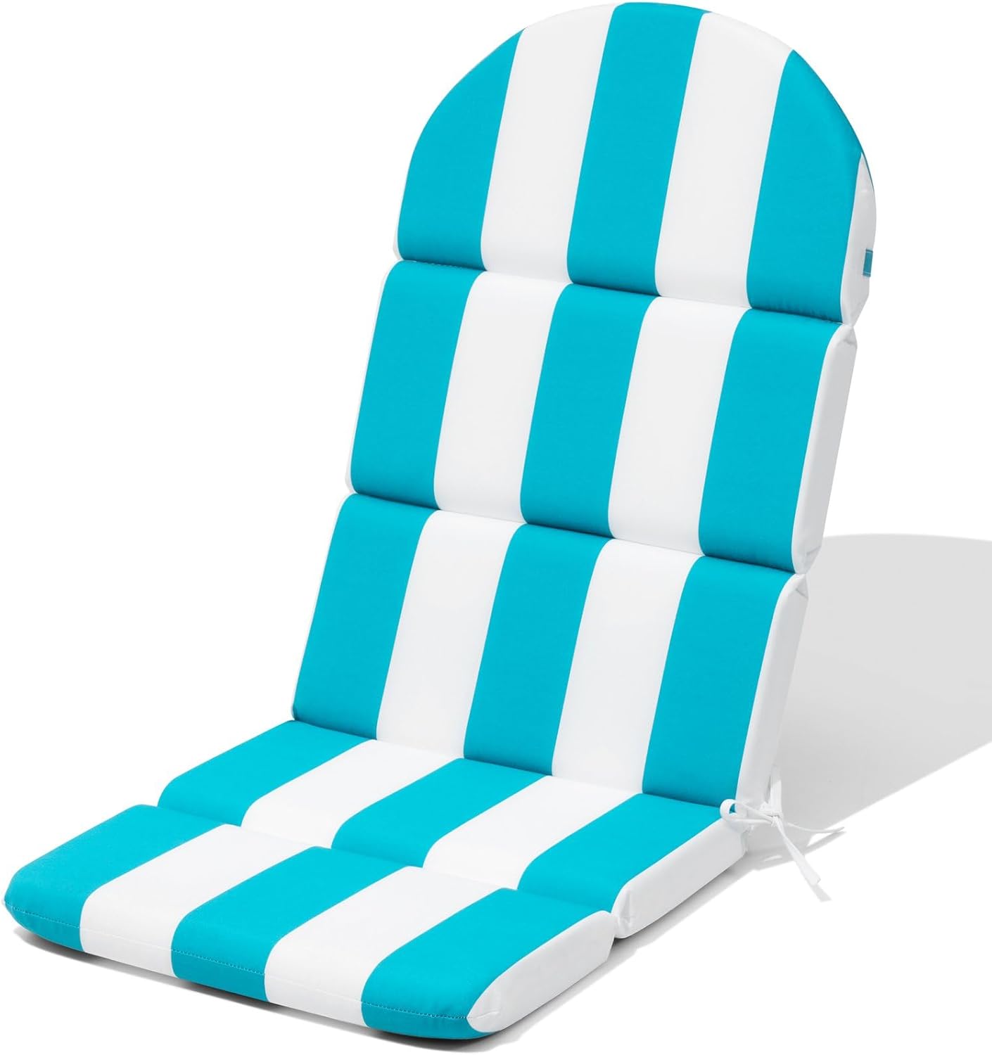 Crestlive 50x19.6 Inch Adirondack Chair Cushion, Water Repellent, Fade Resistant, High Back Outdoor Rocking Chair Cushion for Patio, Blue Stripe