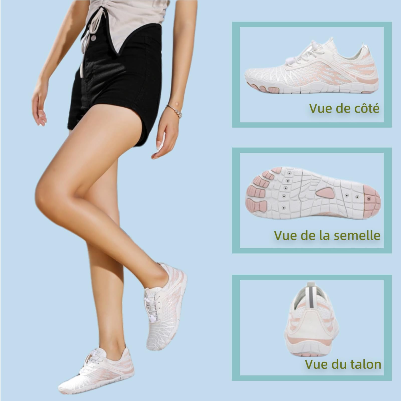 Hike Footwear Chaussures Pieds Nus Femme Homme, Chaussures Minimalistes Homme, Barefoot Shoes, Chaussures Pied Nu, AntidéRapantes Conception à Bout Large