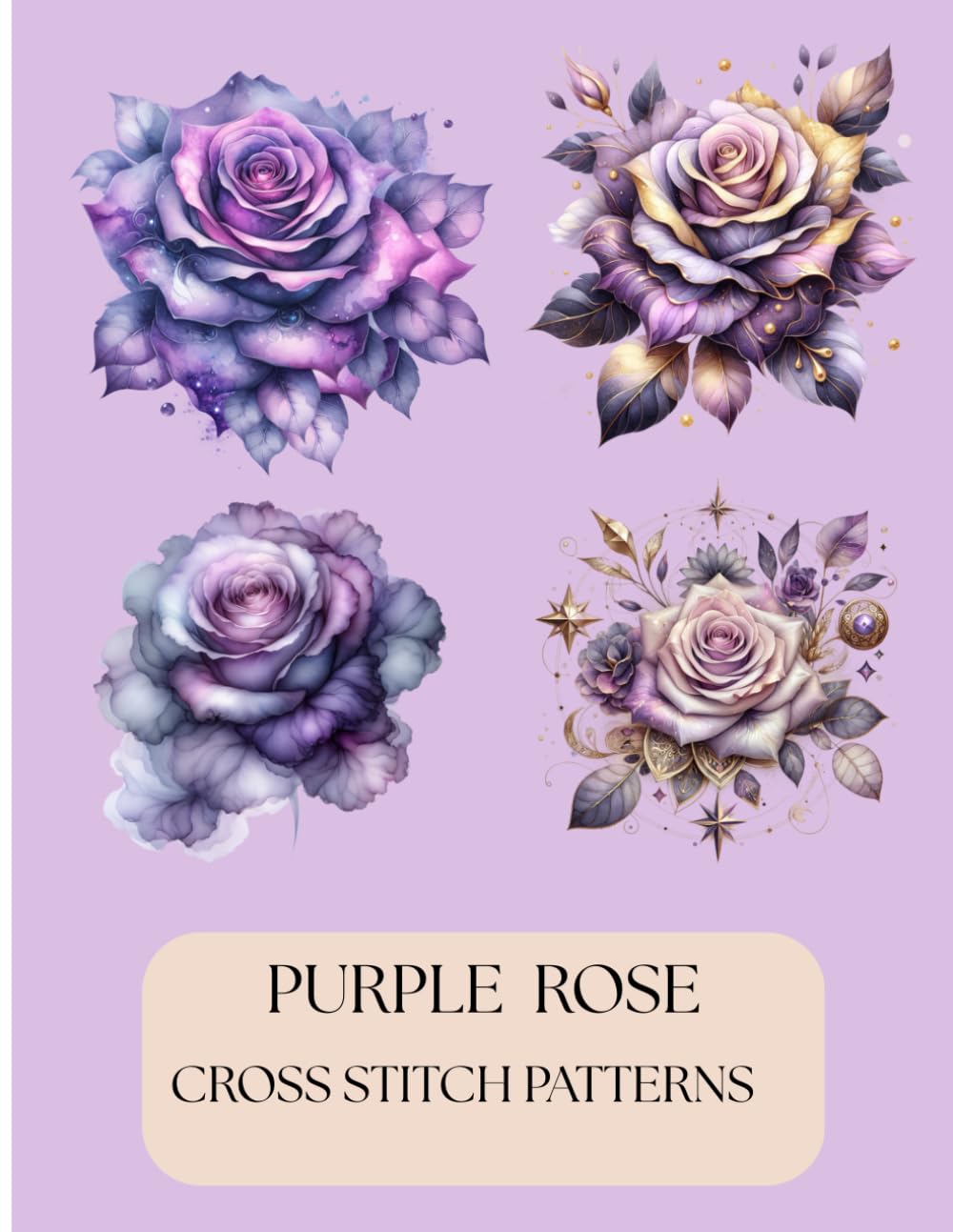 PURPLE ROSE CROSS STITCH PATTERNS