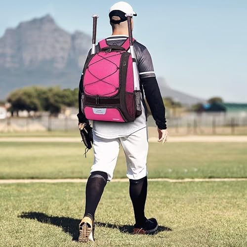 Miniatura 6 de Mochila para Bolsón de Béisbol y Sóftbol - Mochila para Equipo de Bate de Béisbol, Sóftbol y Bola T para Jóvenes y Adultos con Soportes para Casco y
