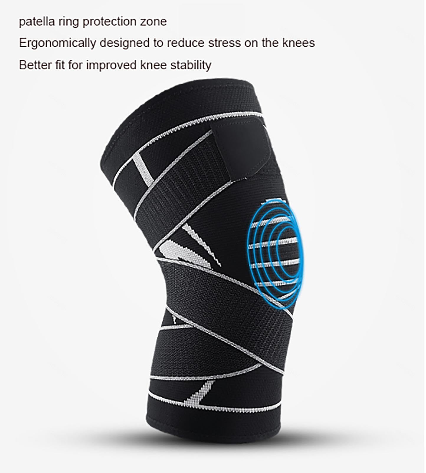 Confezione da 2 Ginocchiere da Pallavolo, Ginocchiere Sportive per Dolore al Ginocchio Donne e Uomini, Manicotto di Compressione Ginocchiera, per Danza Rugby Ciclismo Sci Skate,XL