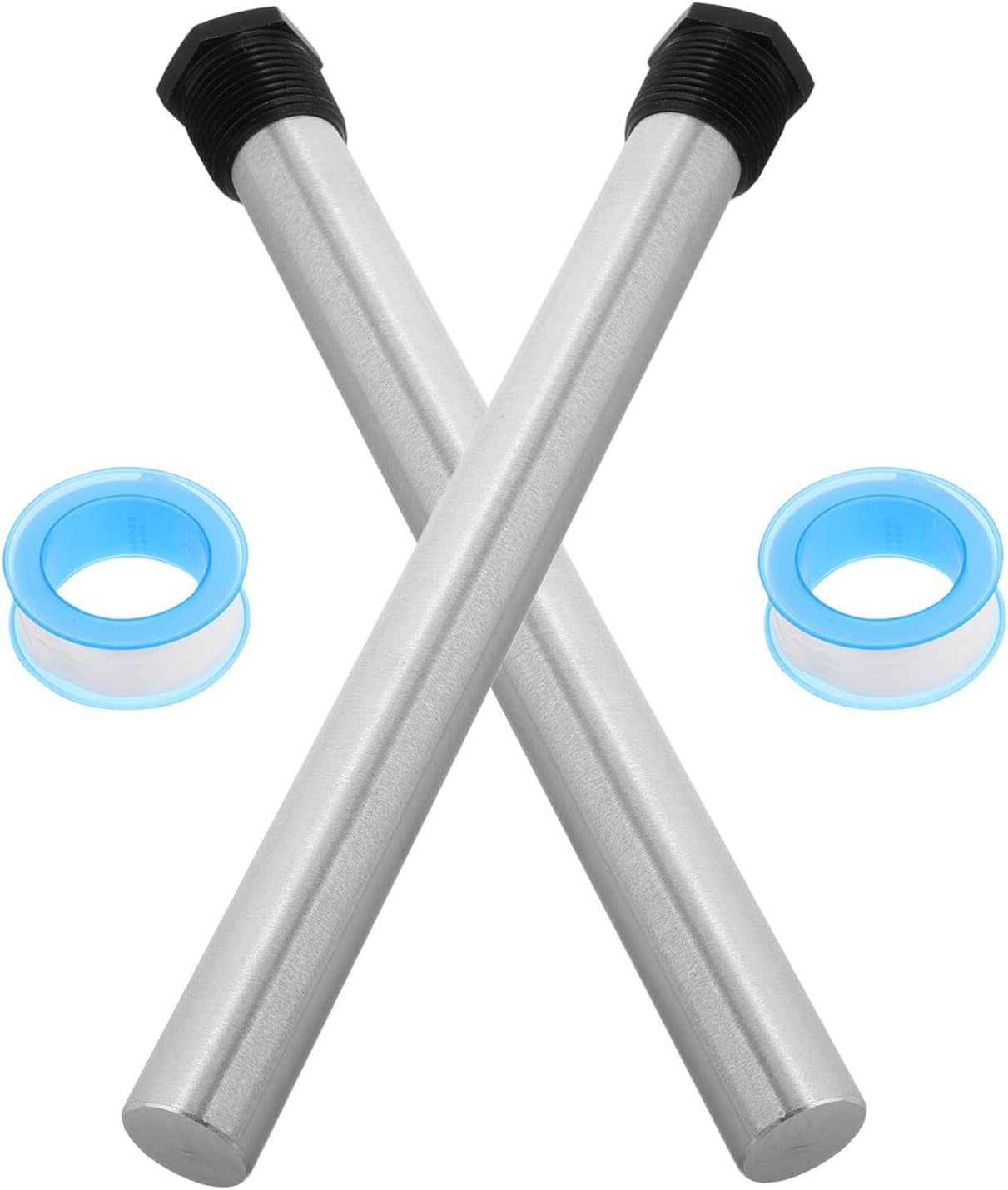 2pcs RV Water Heater Anode Rods Magnesium Replacement for Camper Hot Water Tanks Scale Prevention Fit with US Standard Thread Outdoor-ready Accessories