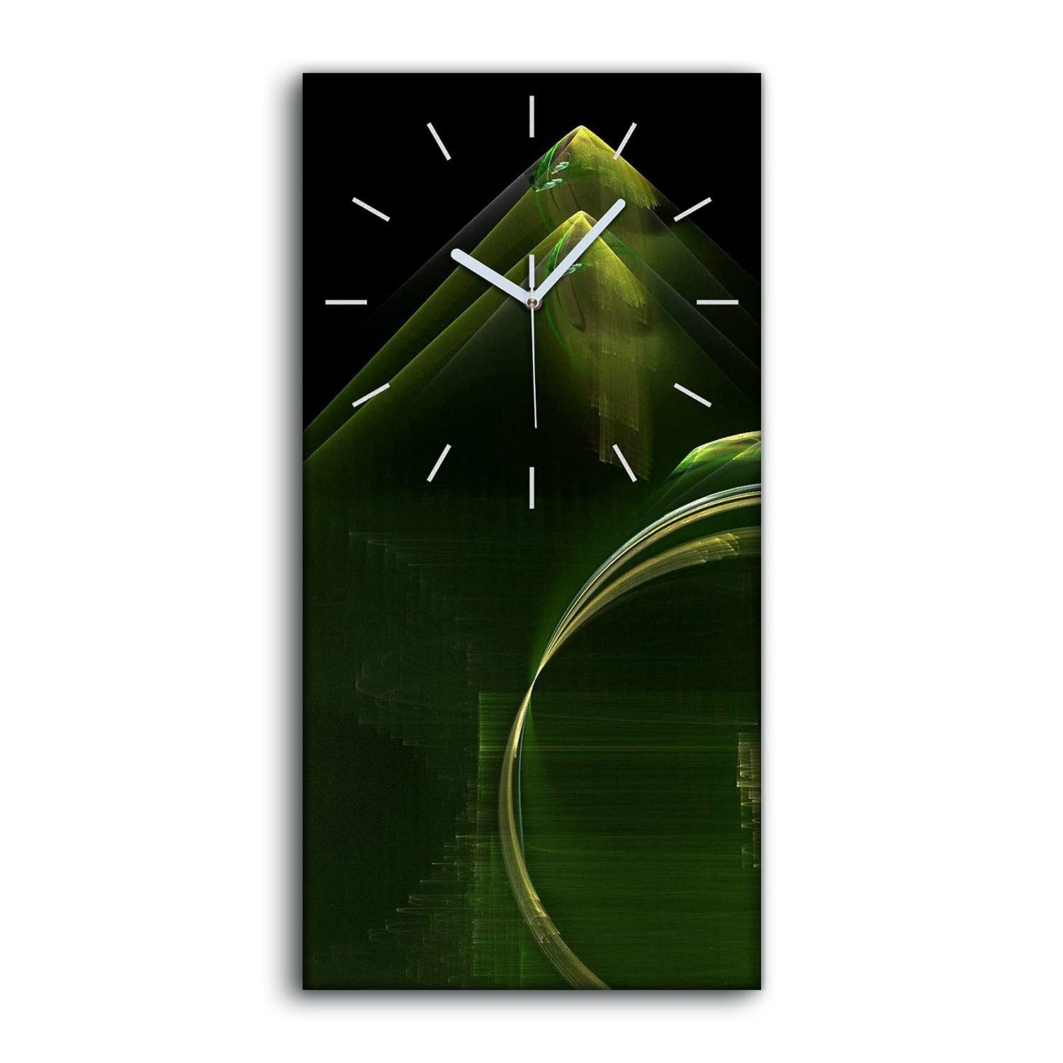 Horloge sur Toile Abstraite 30x60cm sans Tic-Tac pour Chambre