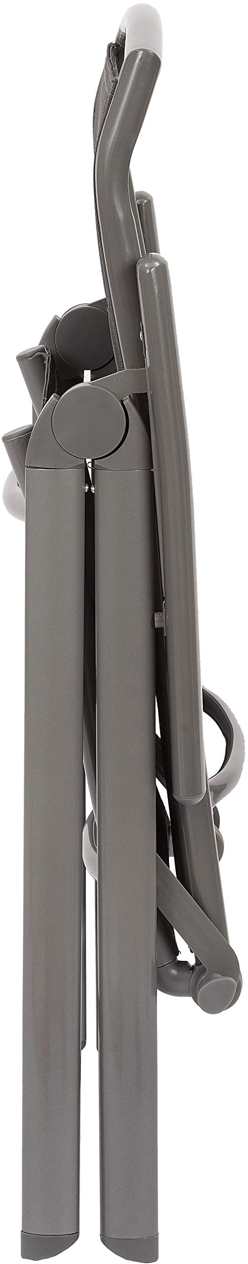 BRUBAKER Set de 2 Sillas de Jardín Milano - Respaldo Alto Plegable | Respaldo Regulable en 8 Posiciones - Sillas Plegables Aluminio - Resistentes a la Intemperie - Gris Plateado