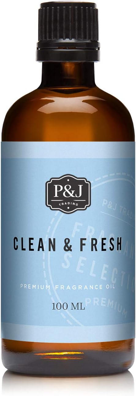 P&J Fragrance Oil | Clean & Fresh Oil 100ml - Candle Scents for Candle Making, Freshie Scents, Soap Making Supplies, Diffuser Oil Scents