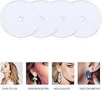 Vista 7 de EXCEART 80 discos de plástico para parte trasera de aretes, almohadillas de disco transparentes para estabilizar los pendientes