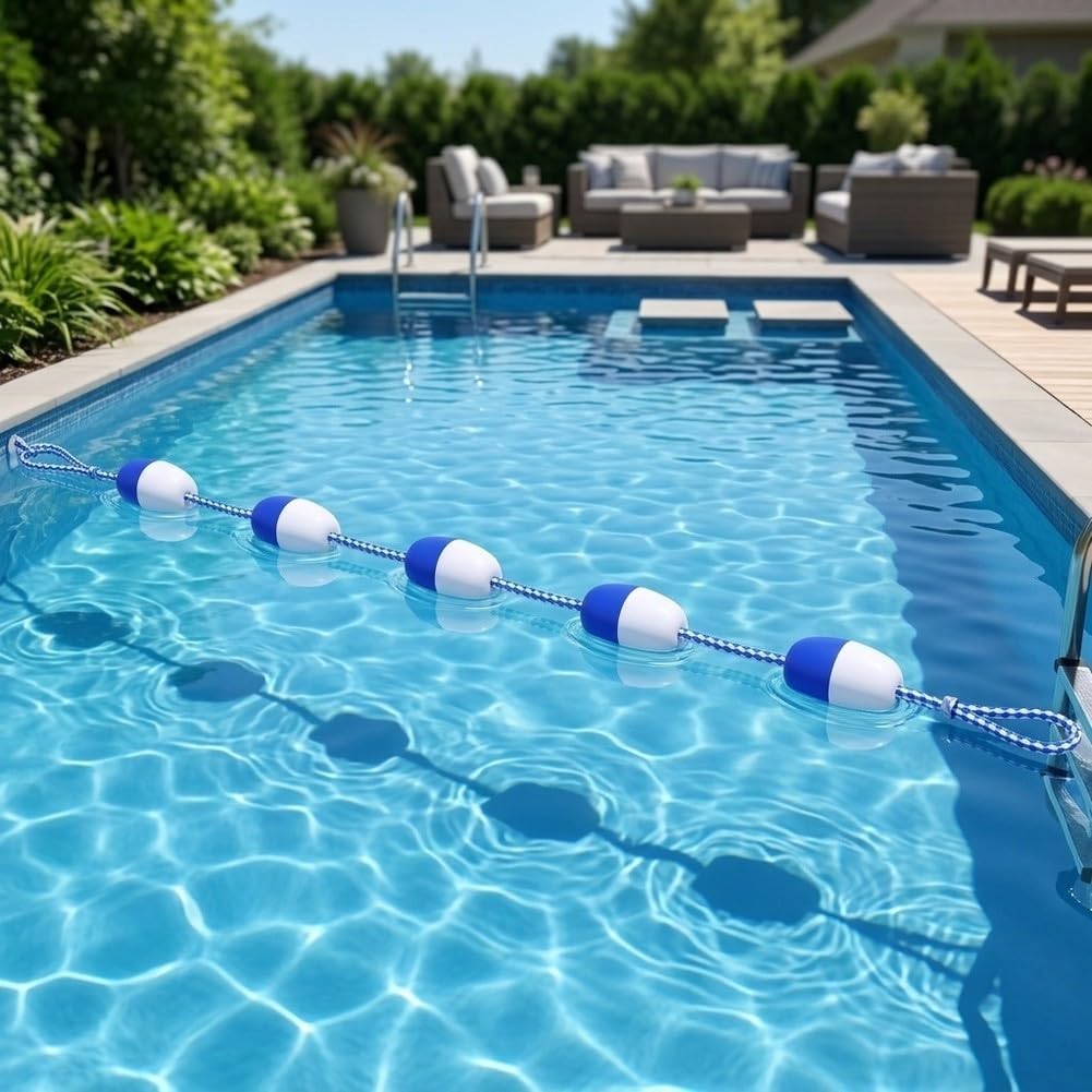 Corde Flottante Piscine 10m Bleue pour Extérieur