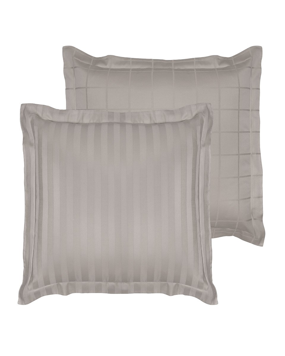 De Witte Lietaer Combed Cotton Pillowcase, Taupe Atmosphere 60 x 60 cm