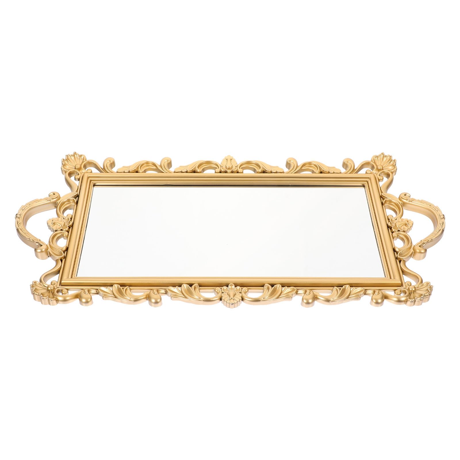 Plateau miroir décoratif pour coiffeuse, organisateur bijoux et rangement maison