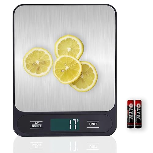 Báscula de alimentos, báscula digital de cocina, peso en gramos y onzas para hornear, cocinar y preparar comidas, 6 unidades con función de tara,