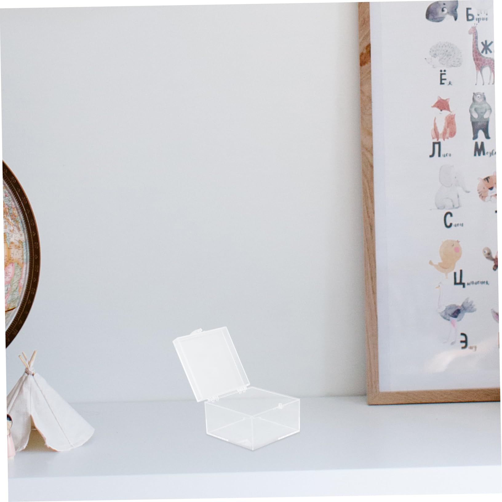 Levemolo Display Box Square Mineral Specimen Case Jewelry Organizer Box Mini Cube Containers