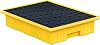 Spill Platform, Yellow And Black Polyethylene Spill Containment Pallet, Modular Spill Containment Tray, Warehouses Factory Oil Drums Spill Pallet, 50 KG Load Capacity (Size : 36x49.5x10.5CM)