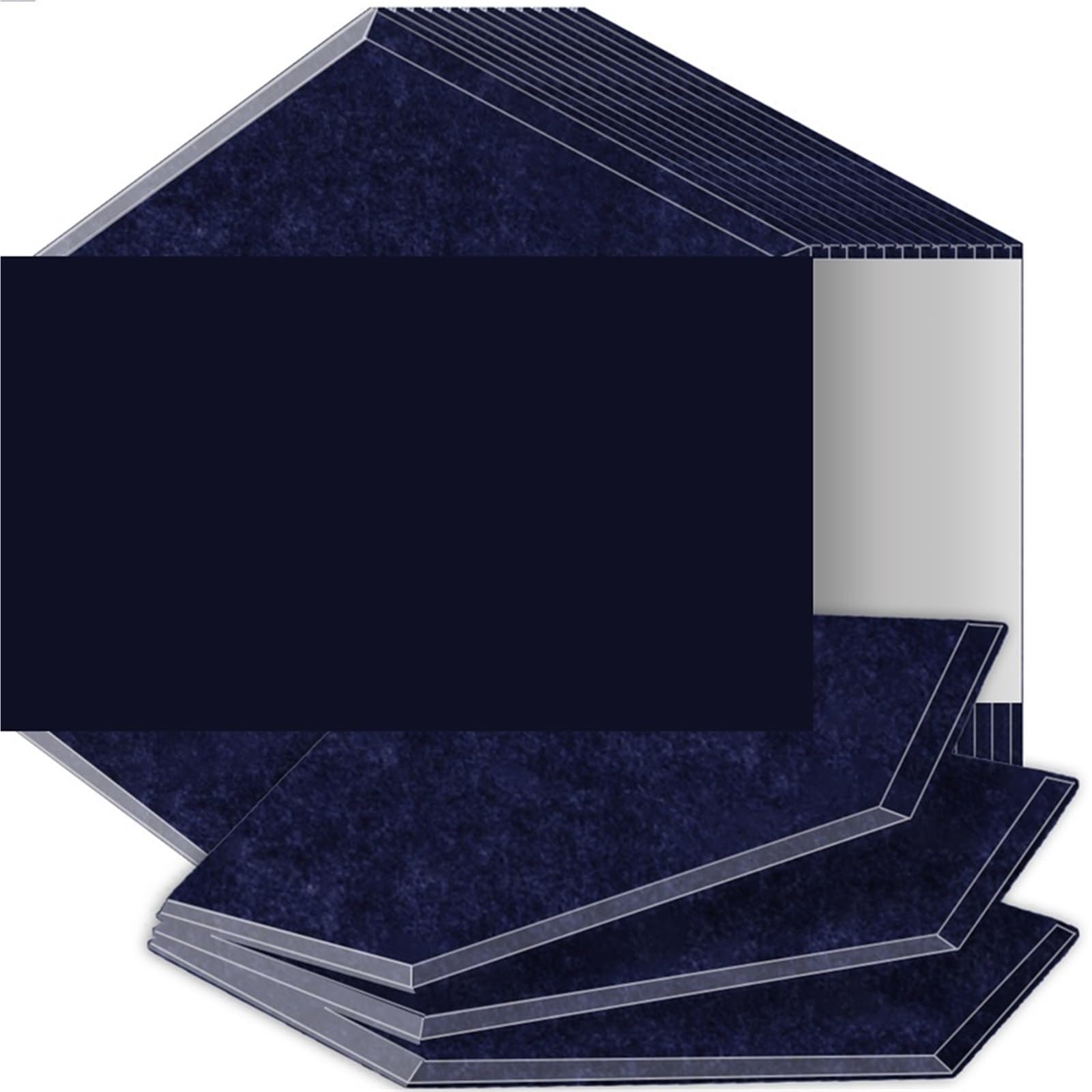 Paneles Acústicos Hexagonales Paneles insonorizados de alta densidad resistentes al fuego que absorben el ruido y eliminan los ecos Para el estudio(24 Dark Cyan,12 Pcs,0.8cm Medium Density)