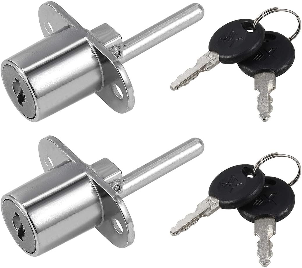 uxcell Drawer Desk Wardrobe Plunger Lock, 3/4" Cylinder Diameter 13/16" Cylinder Length
