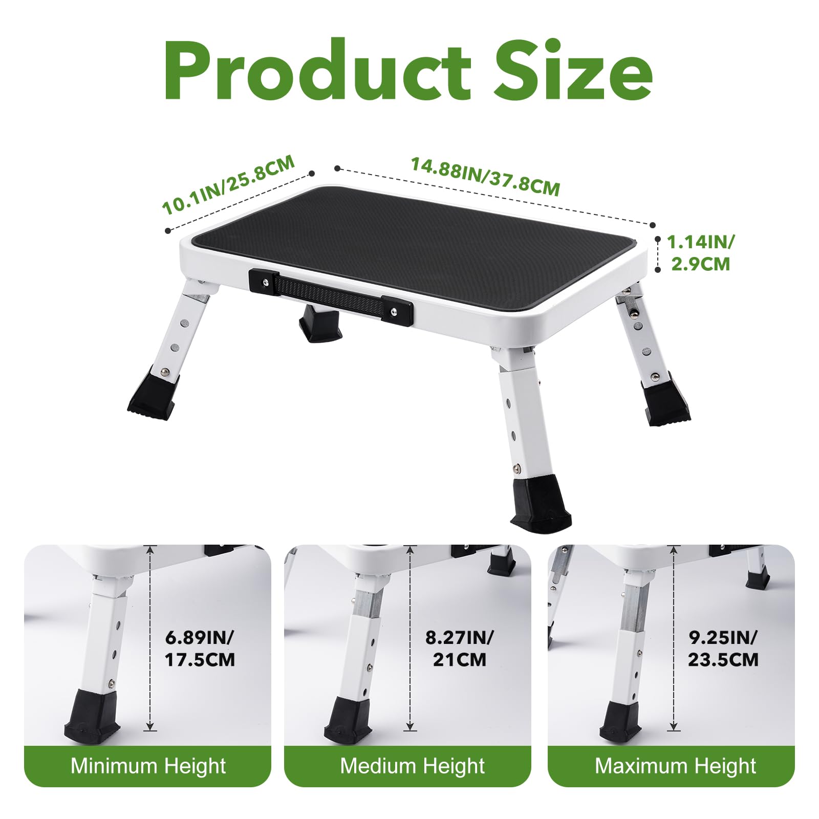 Taburete Plegable Portátil Cocina, Banco Plegable para Hogar y Oficina
