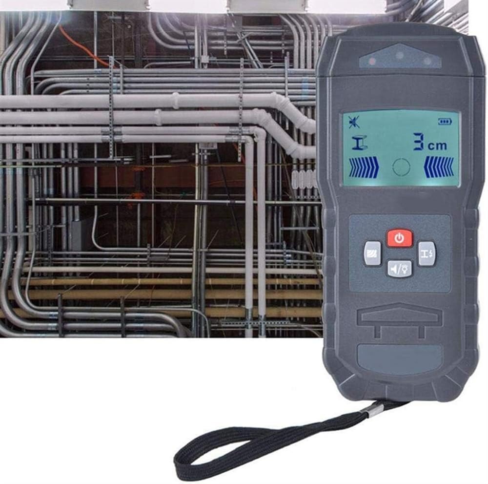 Detector de pared, escáner de pared, buscadores de detectores electrónicos de pared 4 en 1 con advertencia, cuatro modos de escaneo for postes de madera, metal, detección profunda de cables de CA vivo