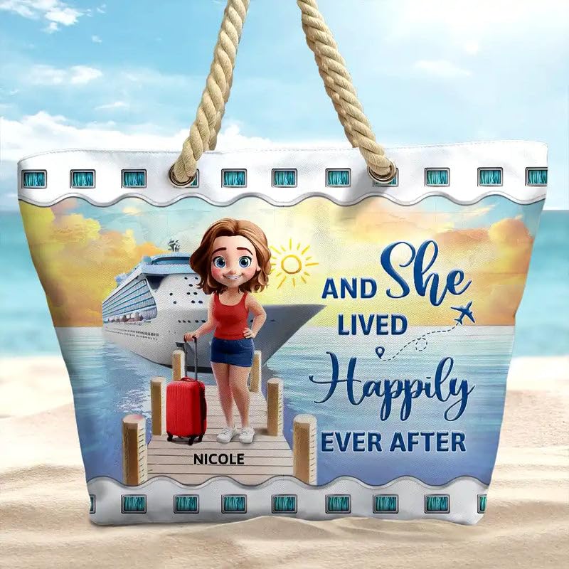 Personalized Beach Bag - Stylish Custom Tote for Summer Travel & Relaxing Beach Moments3