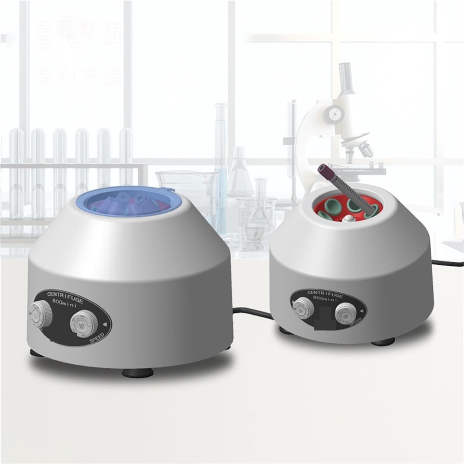 Centrífuga de sobremesa de laboratorio, Centrífuga de escritorio Mini máquina centrífuga 4000rpm 1685xg máquina de práctica de laboratorio centrífuga médica de sincronización