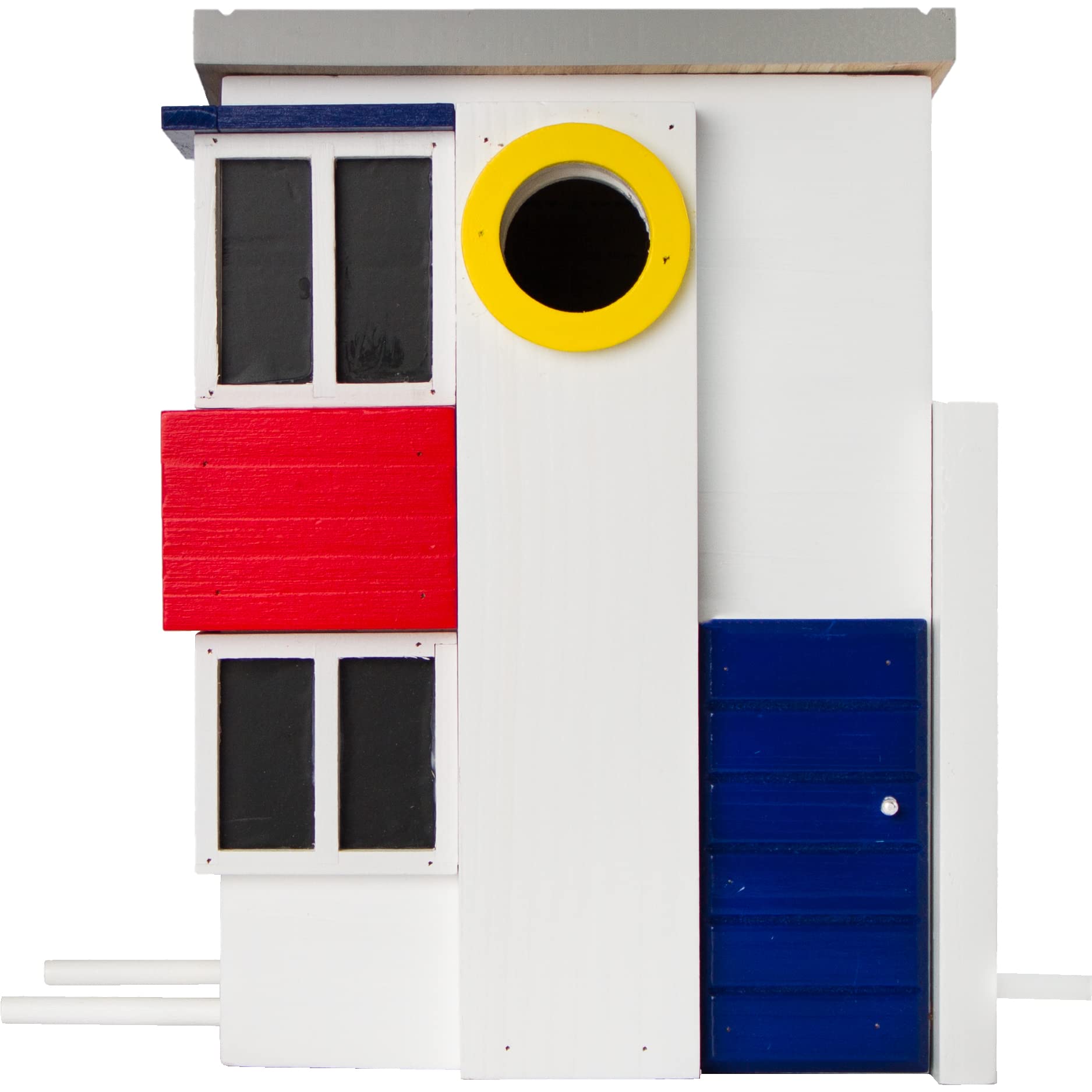 Wildlife Garden WG1124 Multiholk De Stijl - Der Kombinierte Vogelfutterhaus und Nistkasten/Vogelhaus aus Holz