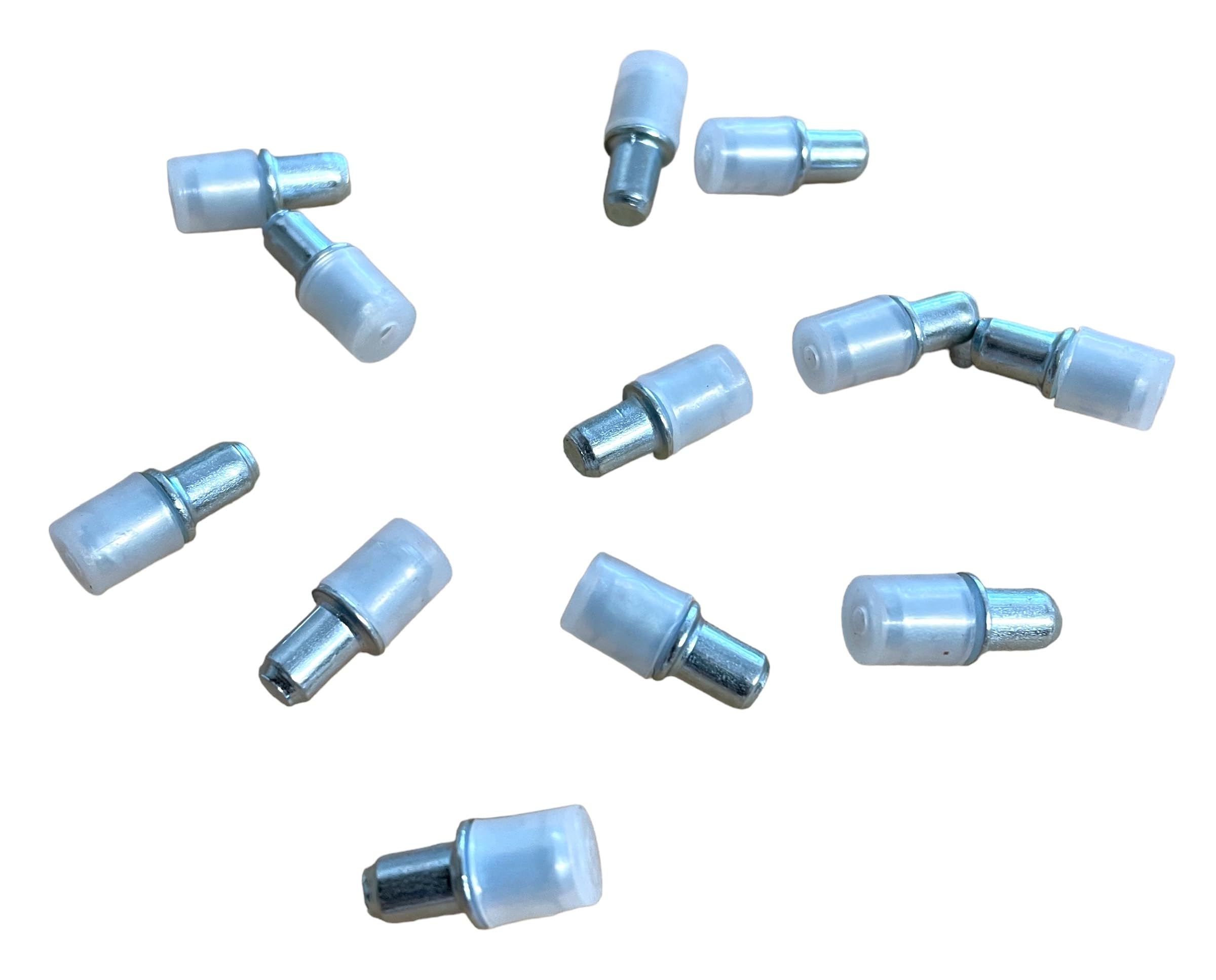 Jam2day Assorted 12 X Shelf Support Studs Pegs For Standard 5 Mm Hole - Strong 60Kg Load Capacity (Rubber Peg For Glass)