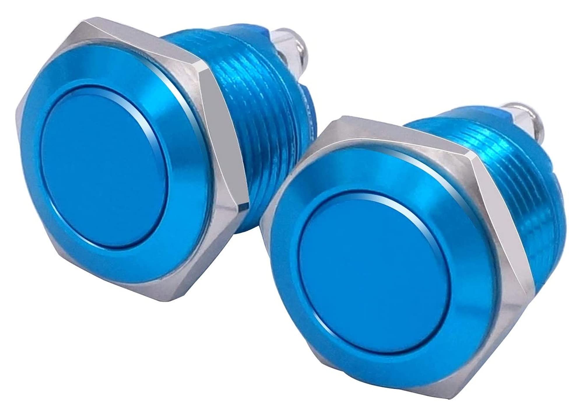 Bouton poussoir momentané en métal noir SCHIK robuste 16mm 1NO SPST 3A longue durée