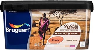 Bruguer Colores del Mundo Pintura para paredes monocapa Kenia Marrón Suave 4 L