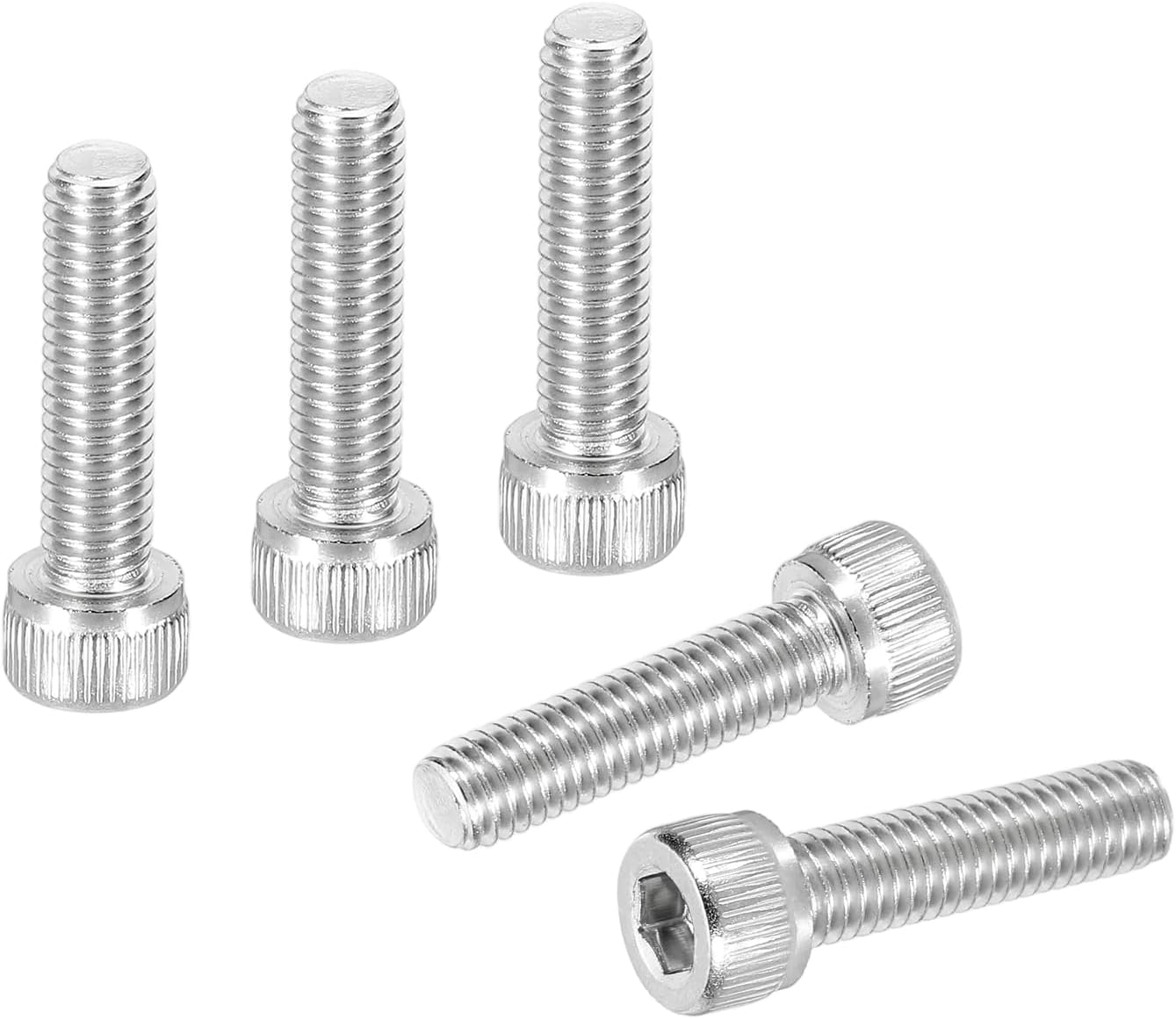 PATIKIL #10-32 x 3/4" Socket Head Cap Screws Bolts, 20Pcs 304 Stainless Steel Hex Head Metric Screws for Door Road Bicycle Mountain Bike Auto Ship Communication Equipment, Silver