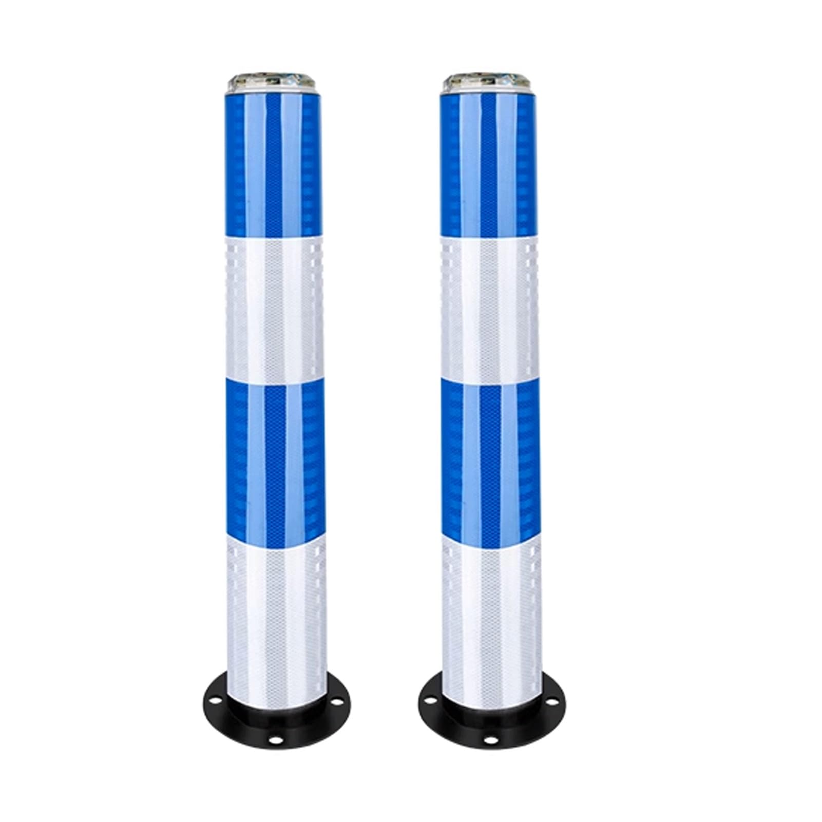 Borne de sécurité solaire en acier bleu avec capteur intelligent pour parking x2