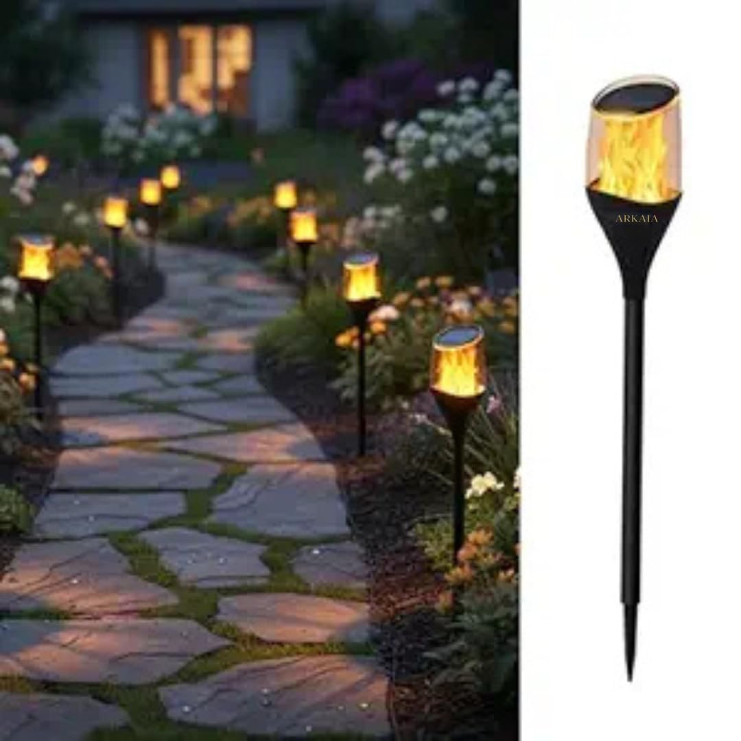 Solar Flame Torch Light Outdoor – Realistic Dancing Flame Effect, 12 LED, IP65 Waterproof, Solar Powered Garden Pathway & Lawn Light-image-41