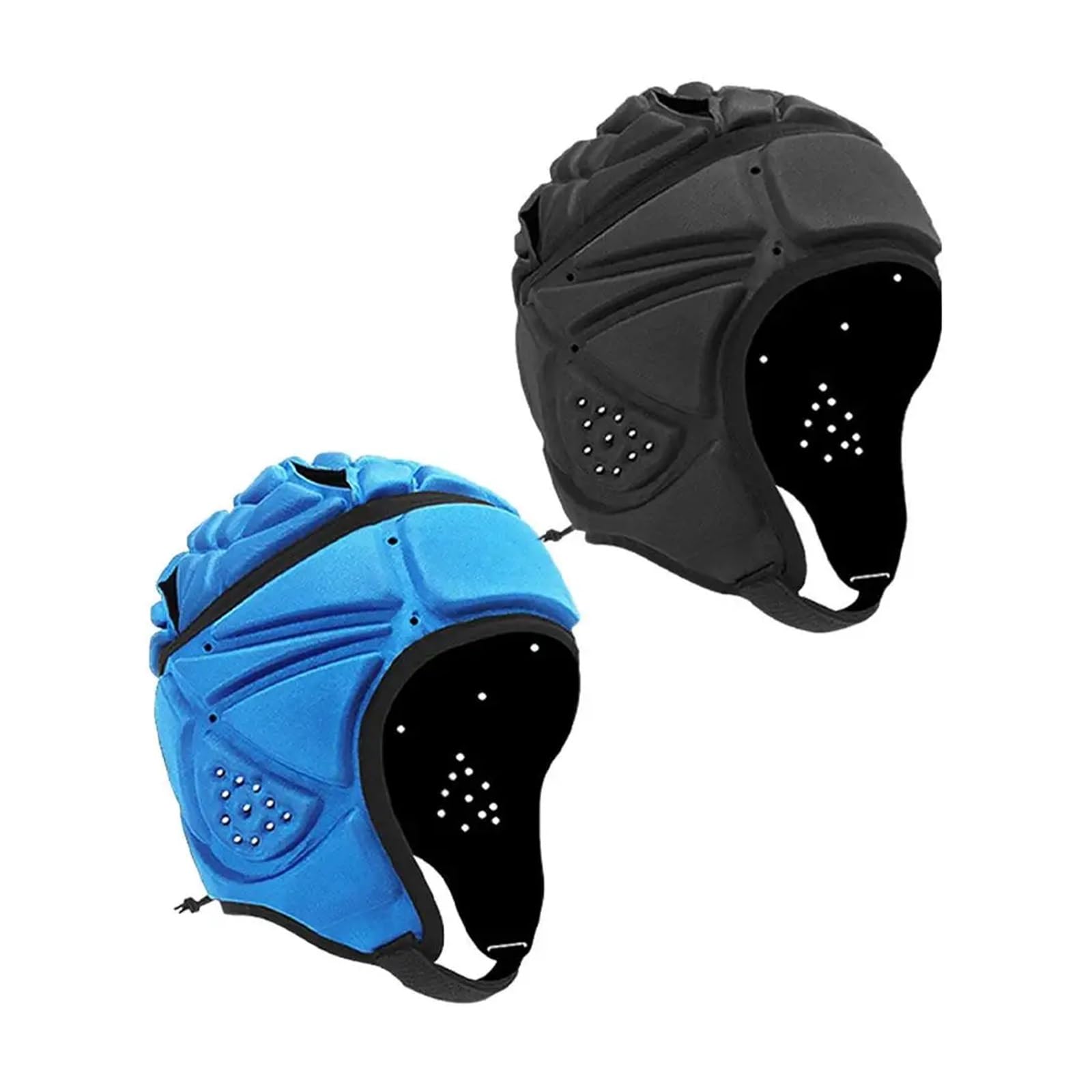 Caschetto Boxe Casco da Rugby in Spugna Regolabile for Hockey, Paintball, Calcio(Blue)